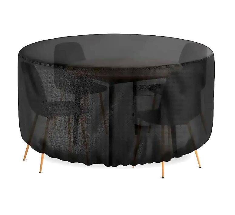 Telo di copertura per tavolo rotondo con sedie dimensioni: 260 x 130 x H80