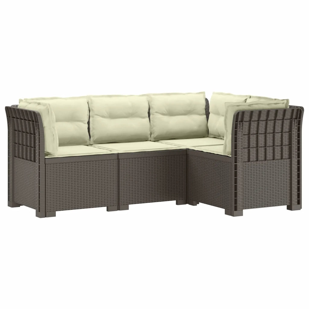 Divano da Giardino 4 Posti con Cuscini Aspetto Rattan PP 3443990