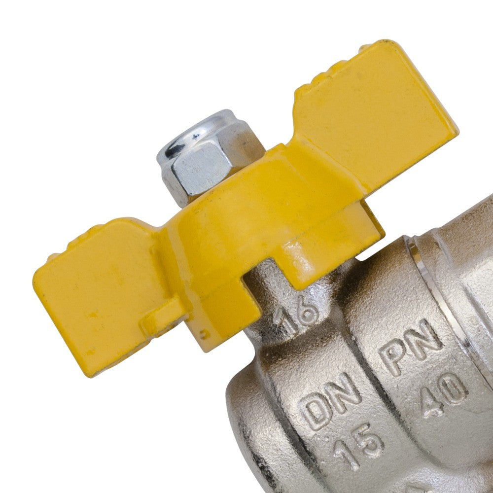 Rubinetto a sfera femminaa squadra con farfalla