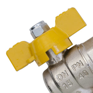 Rubinetto a sfera femminaa squadra con farfalla