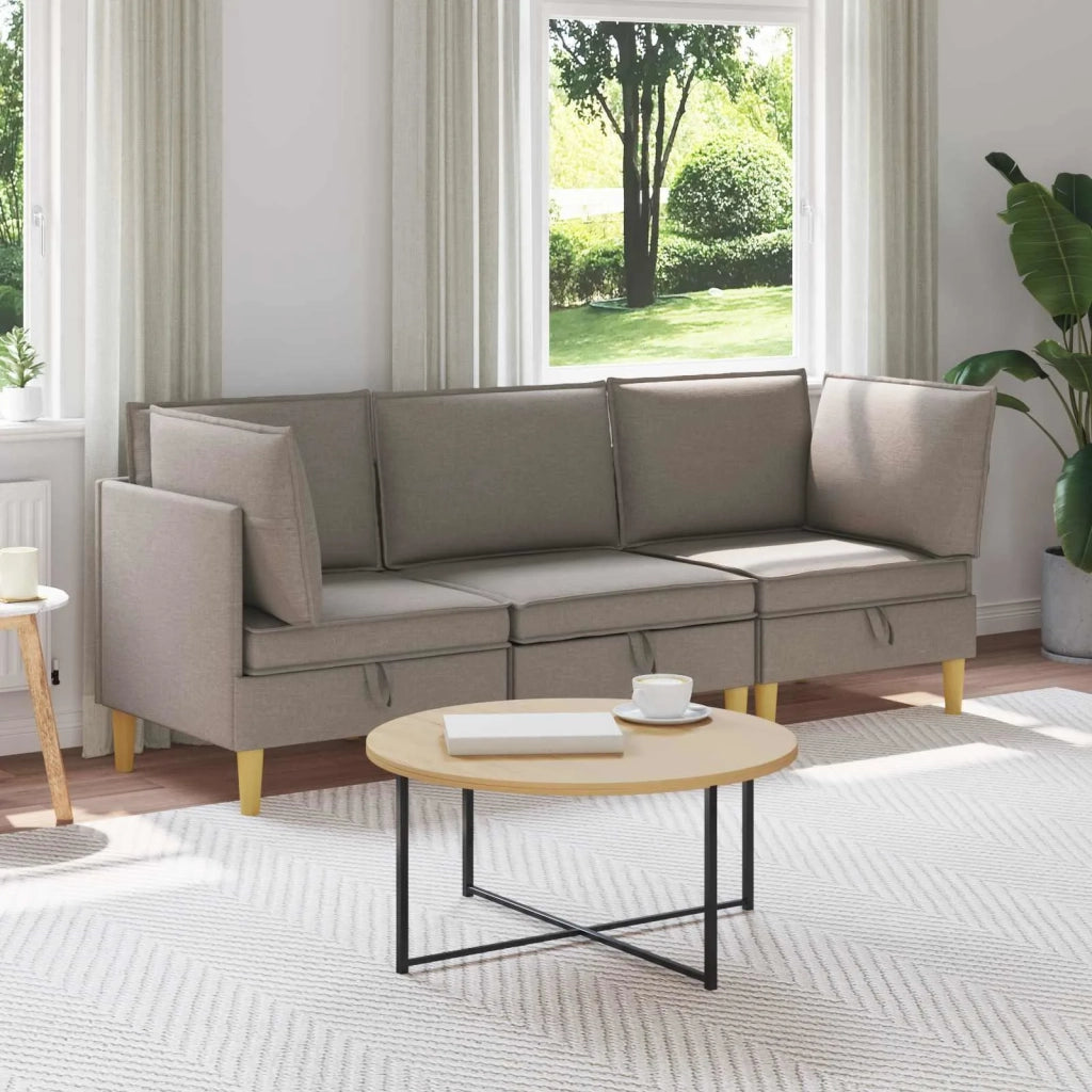Set di divani modulari con spazio di archiviazione 3 pcs