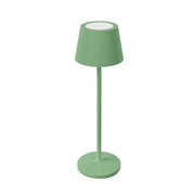 Lampada da tavolo led ricaricabile IP54 colore verde salvia mod. Emmamini