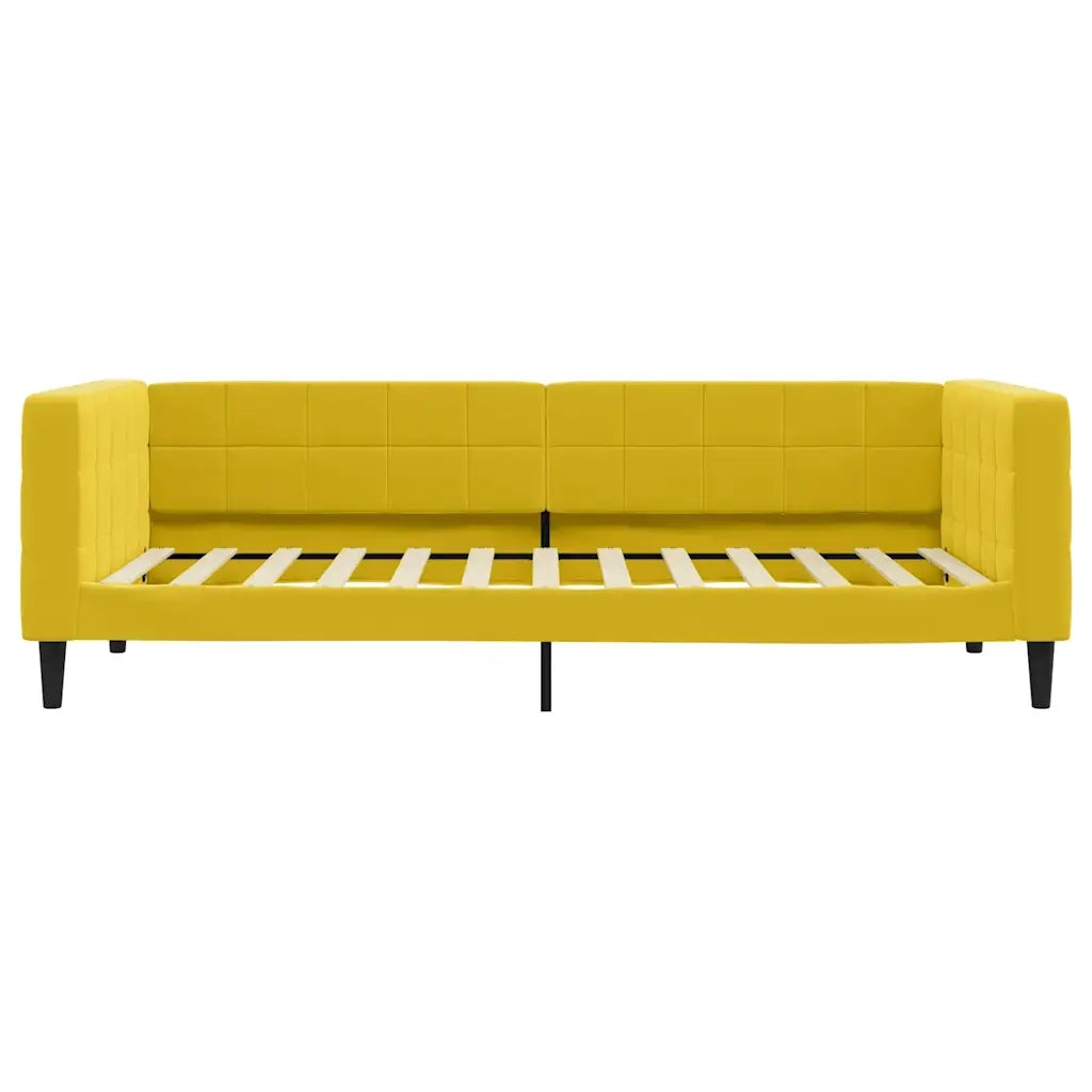 Divano Letto con Materasso Giallo 90x200 cm in Velluto 3196672