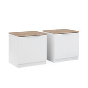 Vicco Comodino camera da letto Bianco 50 x 50 cm Set di 2
