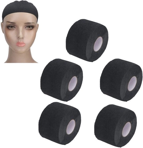 Strisce per capelli da assemblaggio professionale - 100 fibre - resistenti - impermeabili - 5 rotoli - prevenzione rotture capillari - per uso halsstrip