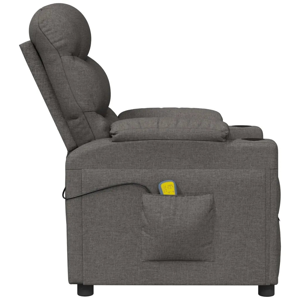 Poltrona Massaggiante in Tessuto Grigio Scuro cod mxl 32163