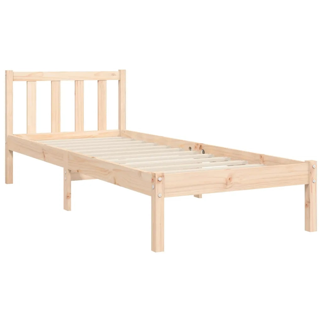 Giroletto con Testiera Small Single-Struttura Letto in Legno Massello 161314