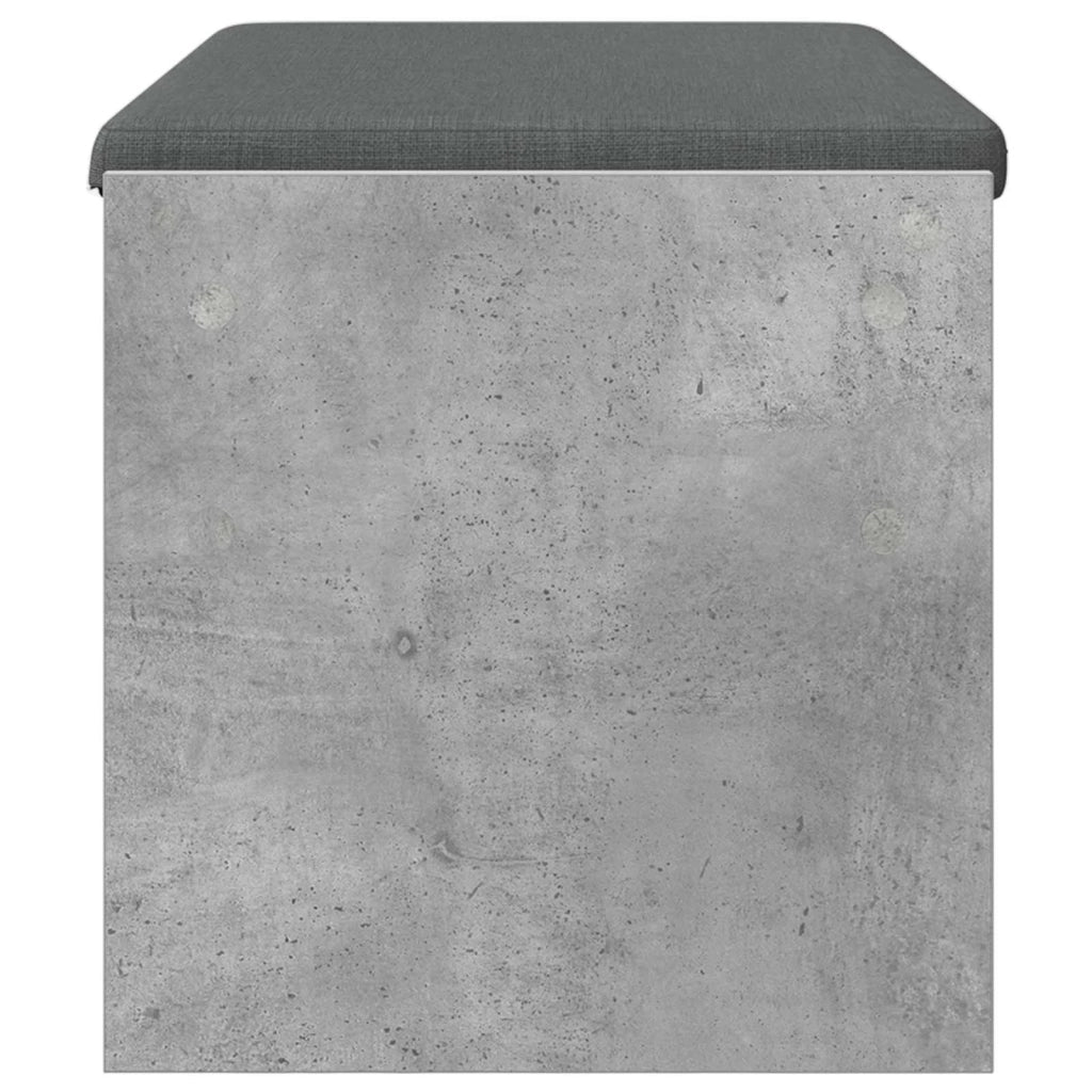 Panca per ingresso con cuscino Grigio cemento 83 x 38 x 40 cm