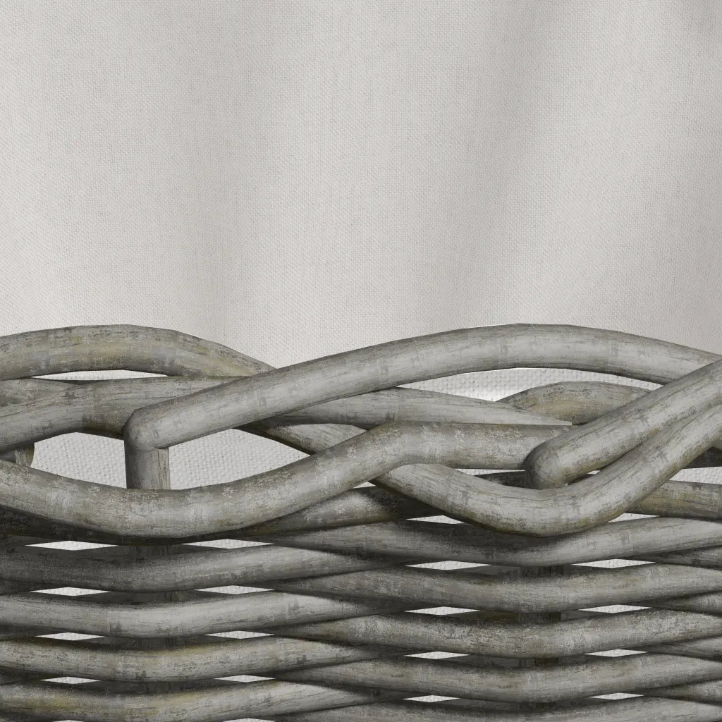 Cesta per Legna con Maniglie 59x42x28 cm Salice Grigia 286985