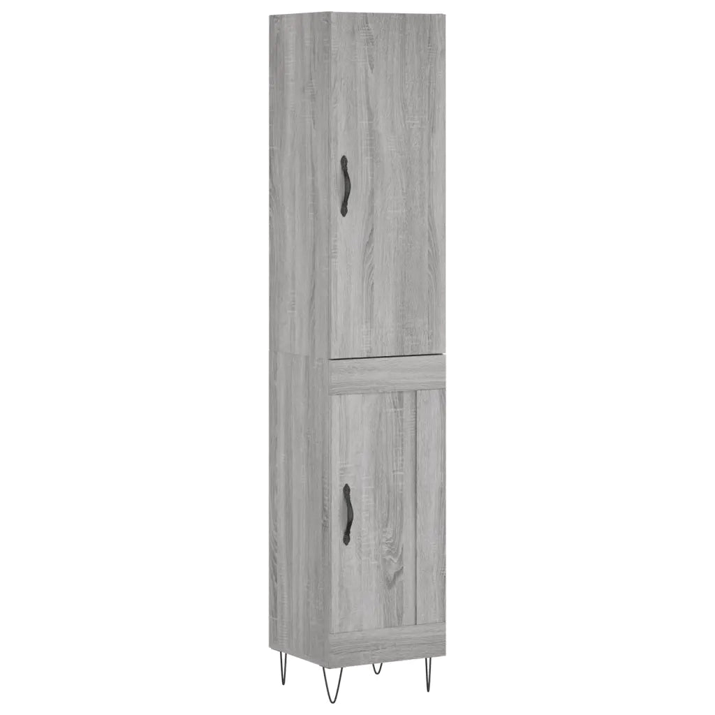 Credenza Grigio Sonoma 34,5x34x180 cm in Legno Multistrato 3199143