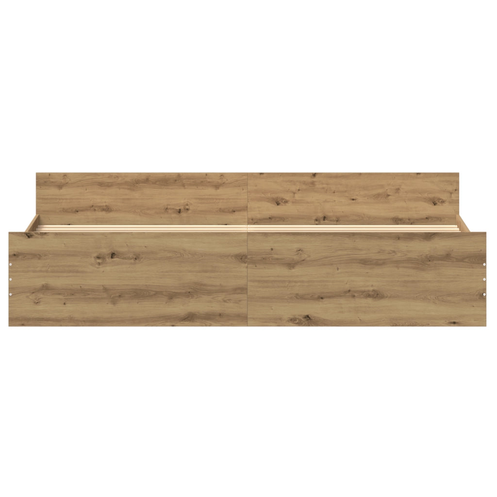 Letto Artigianale Rovere 200x200 cm Legno Ingegnerizzato
