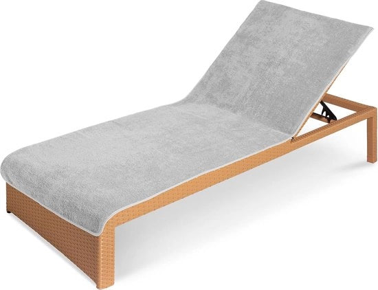 Copri-cuscino per lettini e divani da giardino - 75 x 200 cm, grigio chiaro