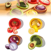 Contenitori per frutta in silicone, 4-pack Scatola di conservazione anti-ossidativa, Contenitore per frutta in silicone, Contenitore per conservazione frutta in silicone, per frigorifero