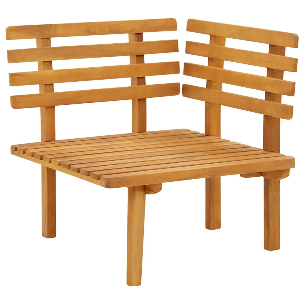 Divano Angolare da Giardino con Cuscini-Sofa da Giardino-Divanetto da esterno in Legno d'Acacia
