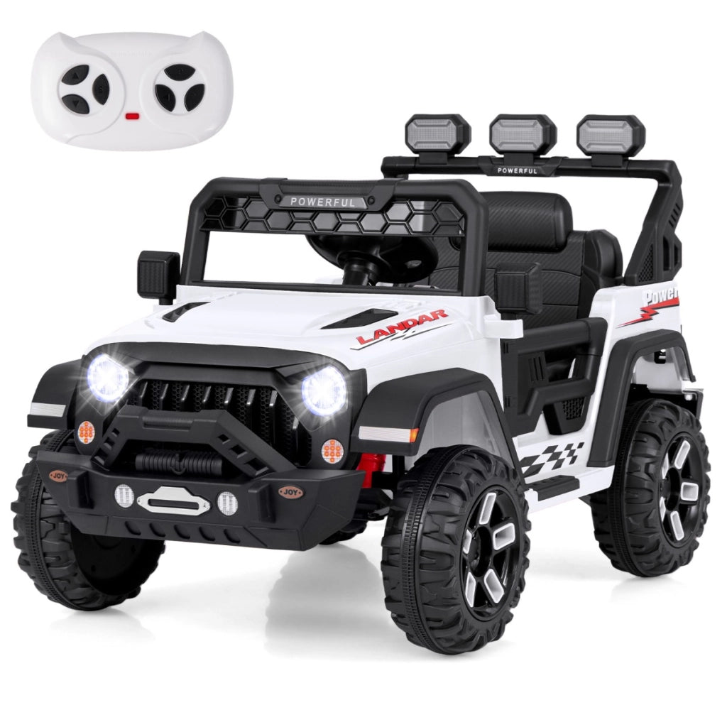 Auto elettrica 12V per bambini con telecomando connessione wireless porta USB, Macchina giocattolo Bianco-Macchinine giocattoli