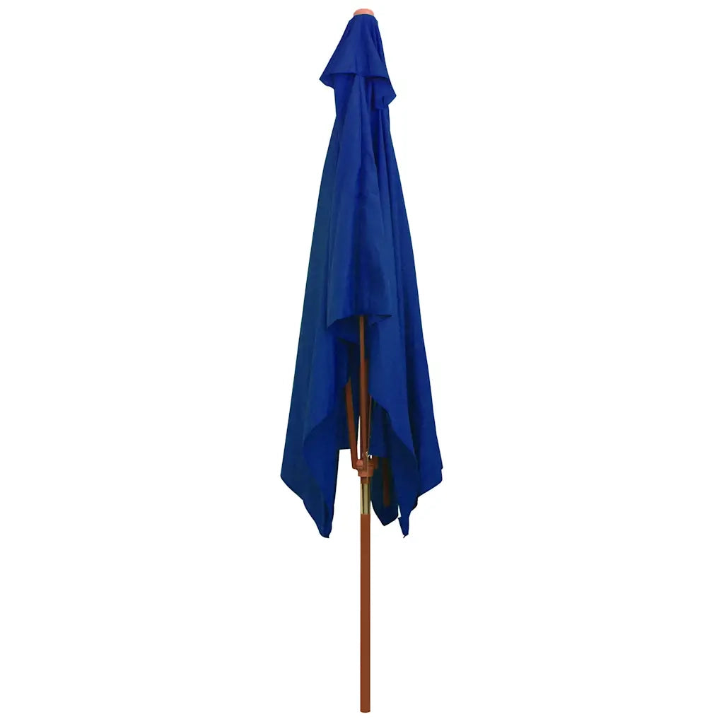 Ombrellone da Giardino con Palo in Legno Blu 200x300 cm 313761
