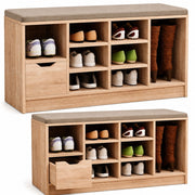 Scapino con panca in stile loft, rovere Sonoma, per ingresso, con cassetto 100 cm