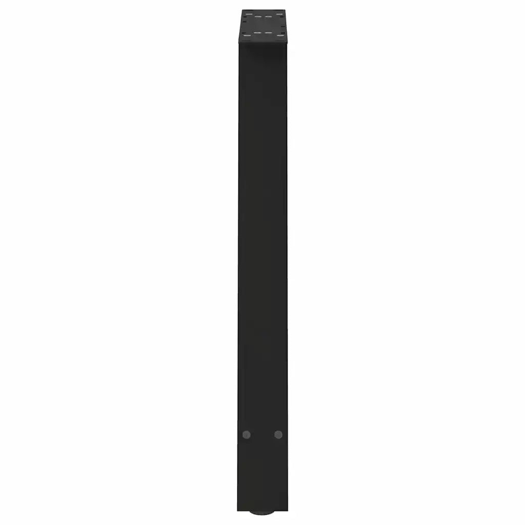 vidaXL Gambe per tavolo da pranzo a forma di A 2 pz nere 80x(72-73) cm in acciaio