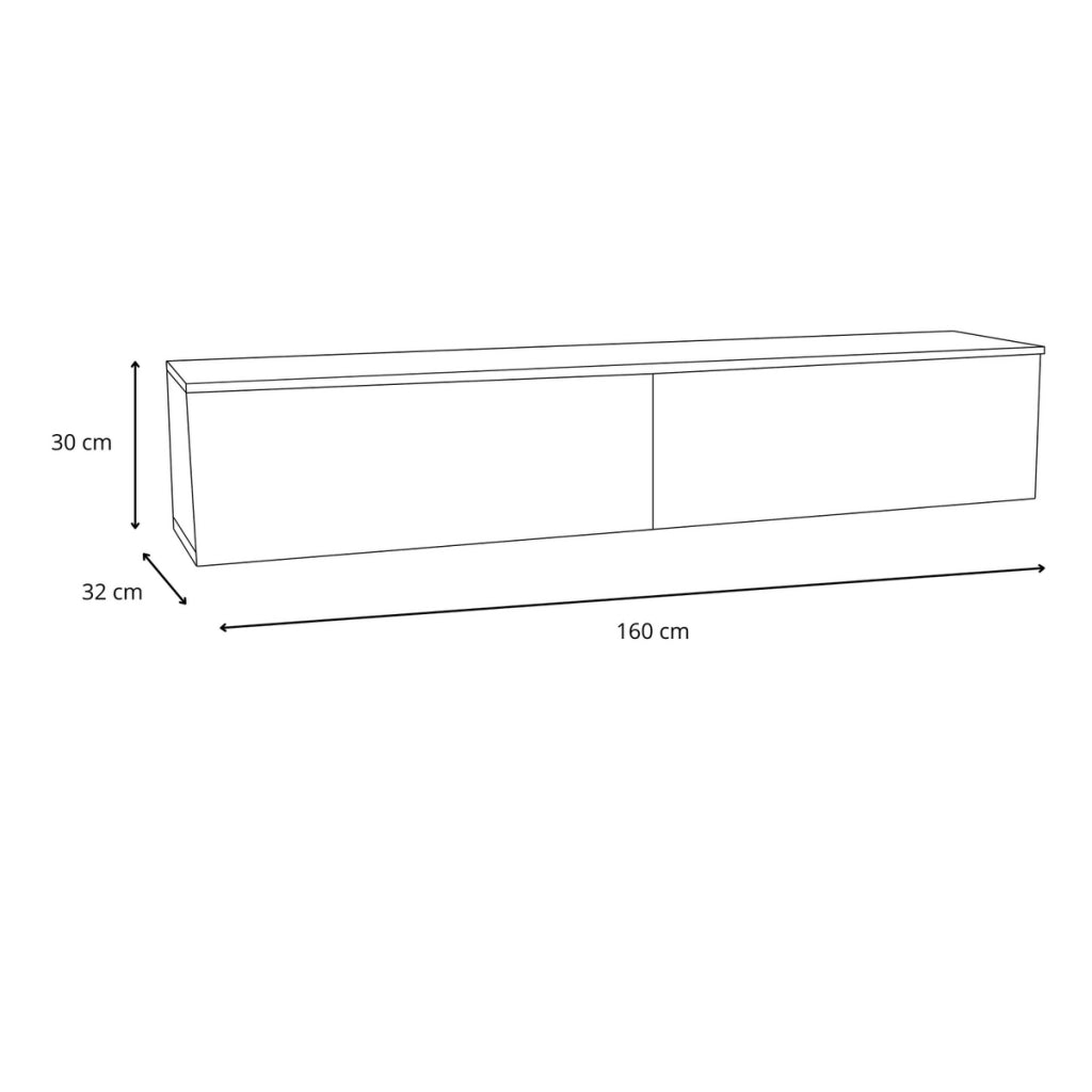 Mobile Porta TV Nicole 160 cm in Rovere Craft