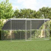 Gabbia per polli 2 pcs Argento 400 x 200 x 198,5 cm
