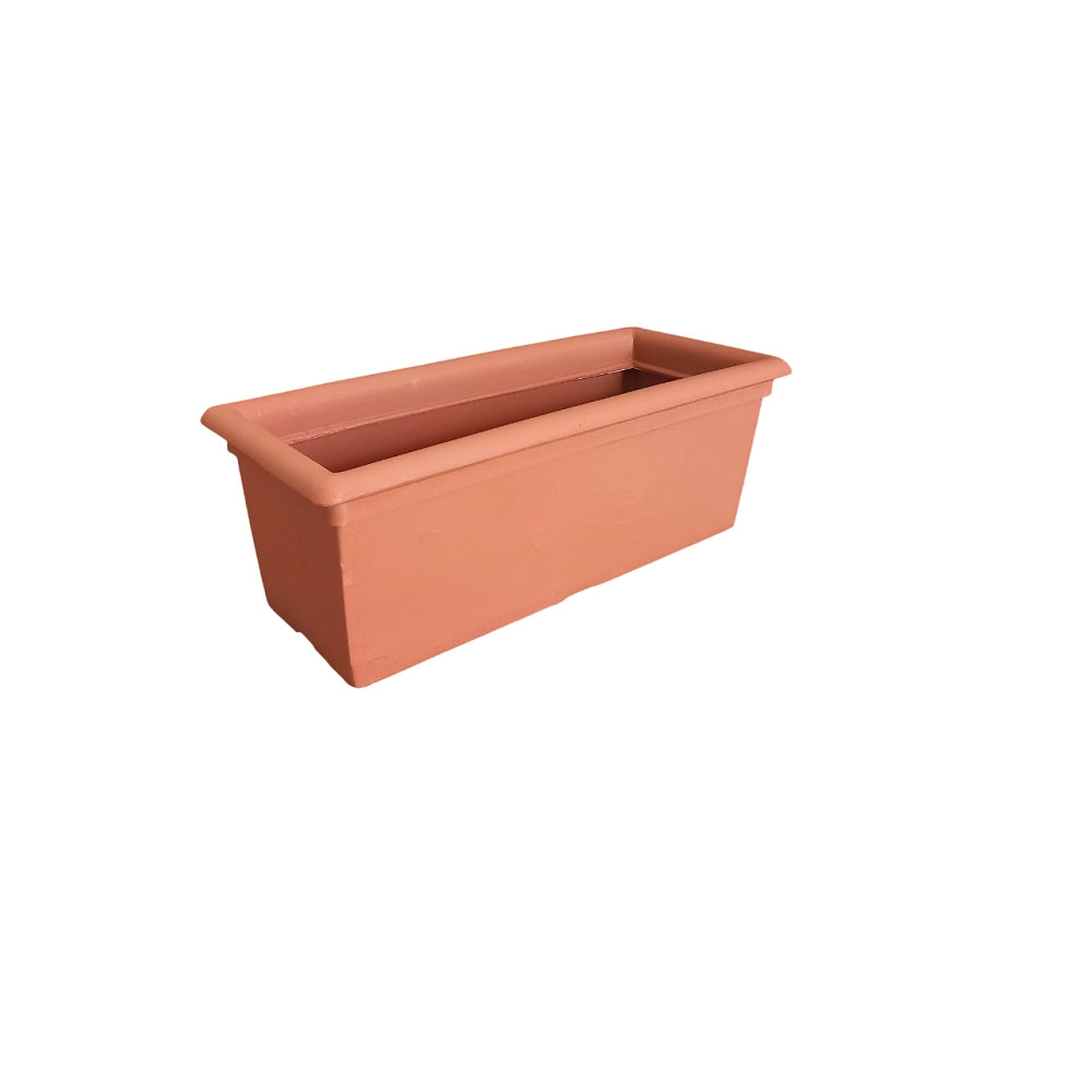 Garden Italia Fioriera Liscia GBL 75×22 cm in Resina – Made in Italy, Resistente al Gelo e Antiurto Colore: TERRACOTTA