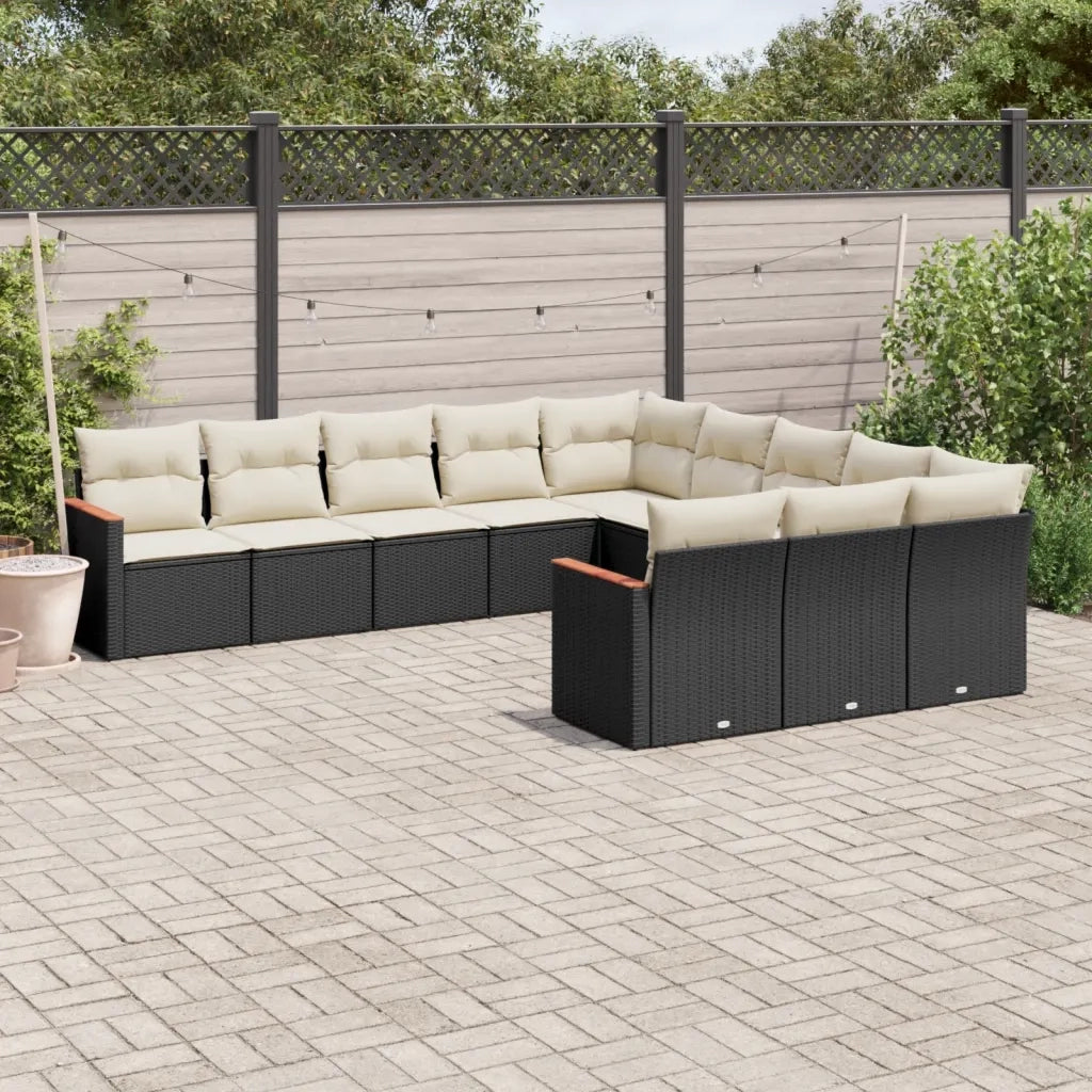 Set Divani da Giardino 11 pz con Cuscini in Polyrattan Nerocod mxl 112766