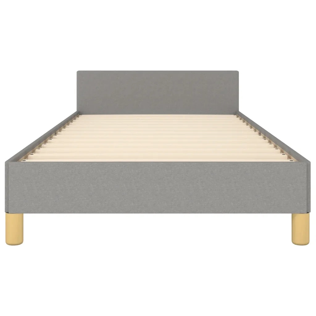 Giroletto con Testiera Grigio Chiaro 90x200 cm in Tessuto cod mxl 63702