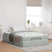 Struttura letto con materasso 2 pcs Grigio chiaro Velluto