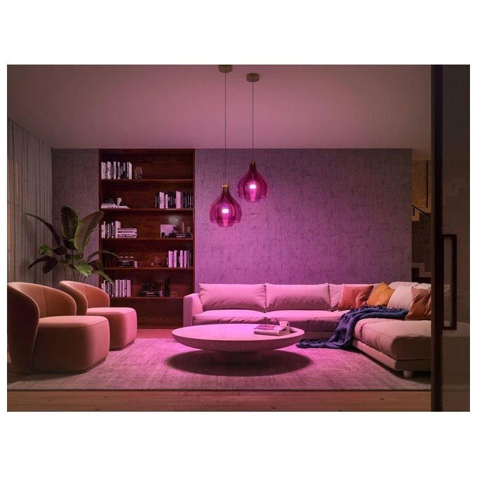 Philips Hue 929002468802 White and Color Ambiance Lampadina Smart LED E27 9W 1100lm 2000-6500K Bluetooth ZigBee Dimmerabile confezione da 2
