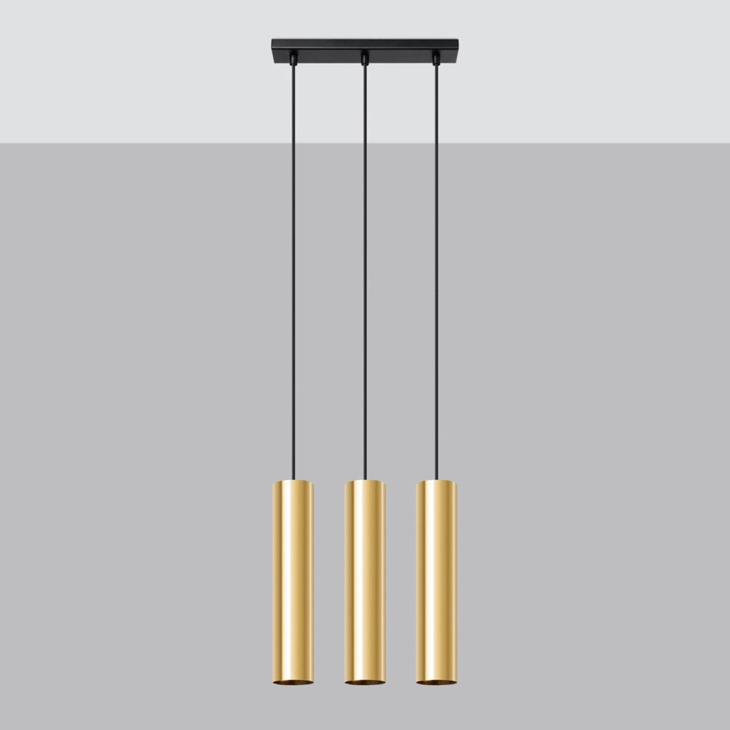 Lampada sospensione MODENO oro 3 tubi 3xGU10 PureLume