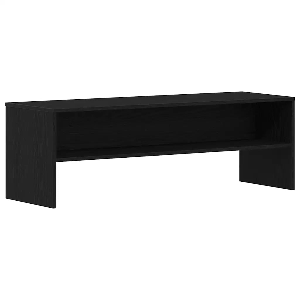 Mobile TV Rovere Nero 120x40x40 cm in Legno Multistrato 862391