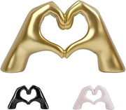 Scultura per mani per decorazione della camera da letto e del soggiorno - Statua unica per donna - Regalo per San Valentino - Cuore d'oro - Accessori per libreria