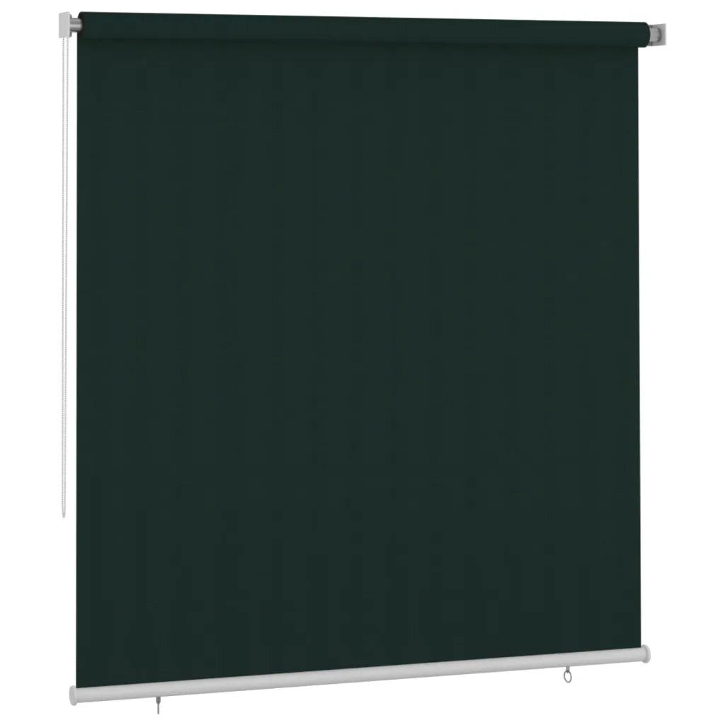 Tenda a Rullo per Esterni 220x230 cm Verde Scuro HDPE 312830