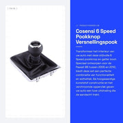 6 velocità Pookknop - Versnellingspook Gaiter Boot - Alta qualità plastica - Verchroomd - Aggiornamento interno auto - Adatto per Passat B6...