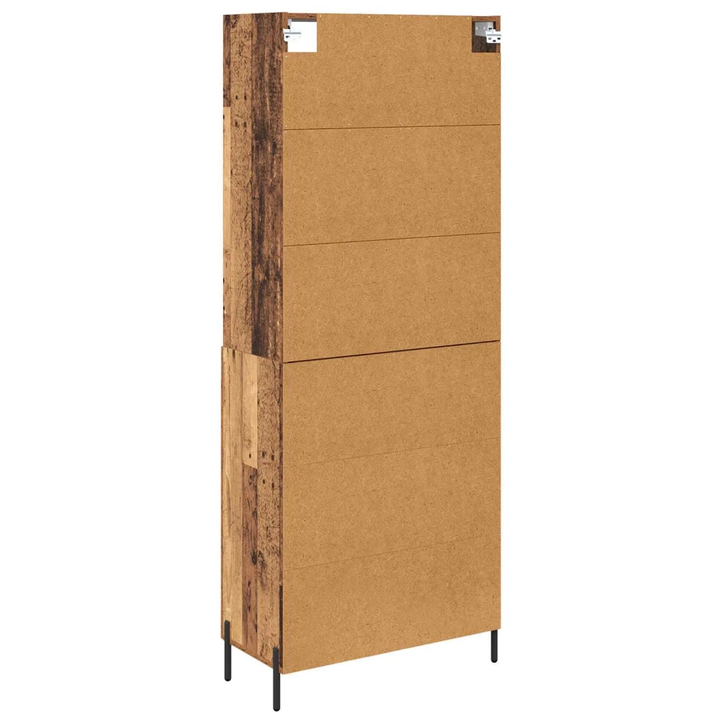 Credenza | Madia | Buffet da pranzo | Armadio da pranzo Legno vecchio 69,5 x 32,5 x 180 cm Legno multistrato
