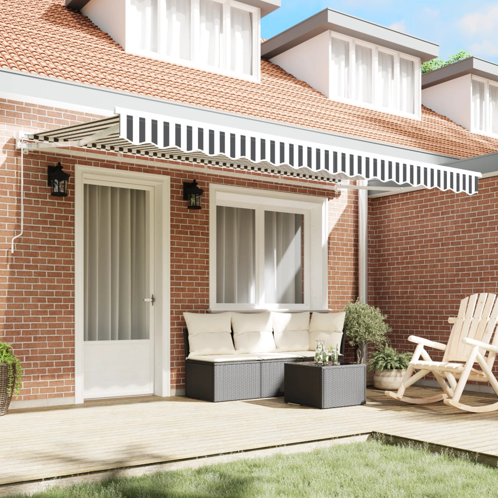 Tessuto di Ricambio per Tenda da Sole 4x2 m Antracite e Bianco