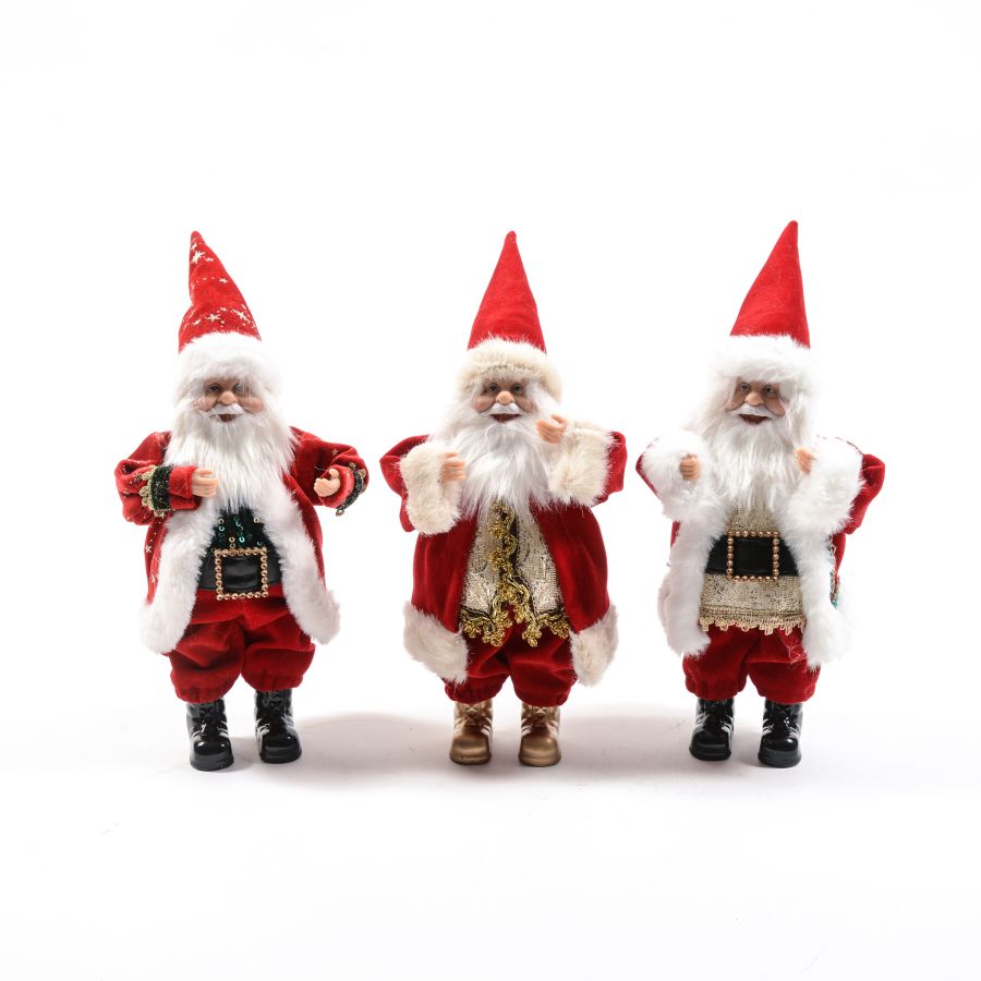 BABBO NATALE IN 3 ASSORTIMENTI 12X10XH24CM DI MERCURY PREZZO CAD UNO