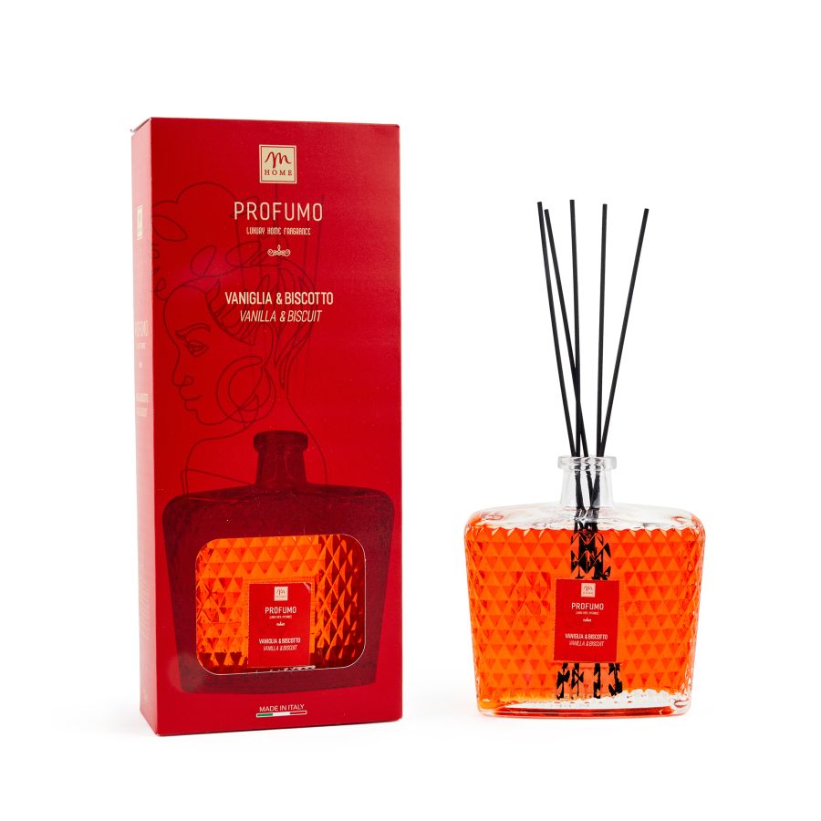 DIFFUSORE DI FRAGRANZA VANIGLIA E BISCOTTO IN BOTTIGLIA DIAMANTE  700 ML