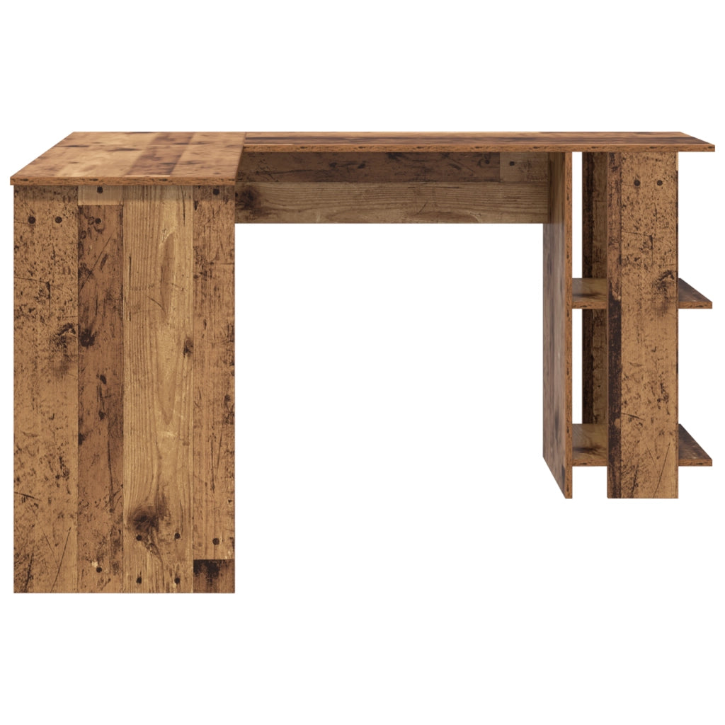 Scrivania Angolare Marrone Legno Vecchio MDF Medio