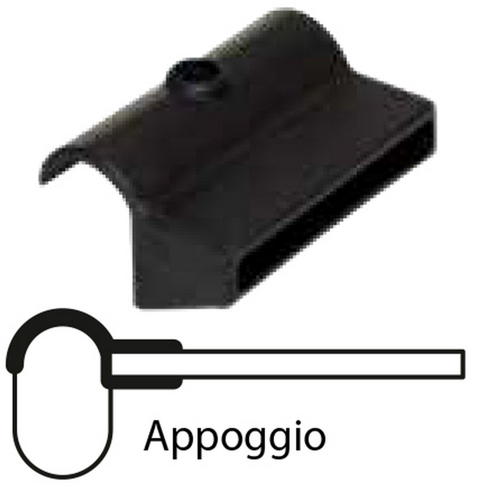 supporto ad appoggio in pvc per asta ortopedica cod:ferx.32606