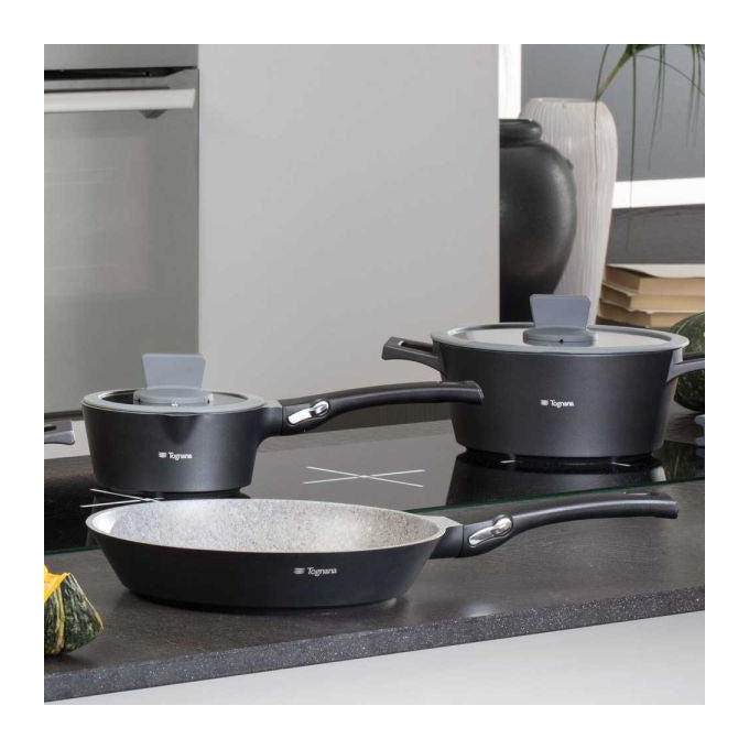 Tognana, Batteria di Pentole Ambiziosa, 8 Pezzi, Alluminio antiaderente, Induzione