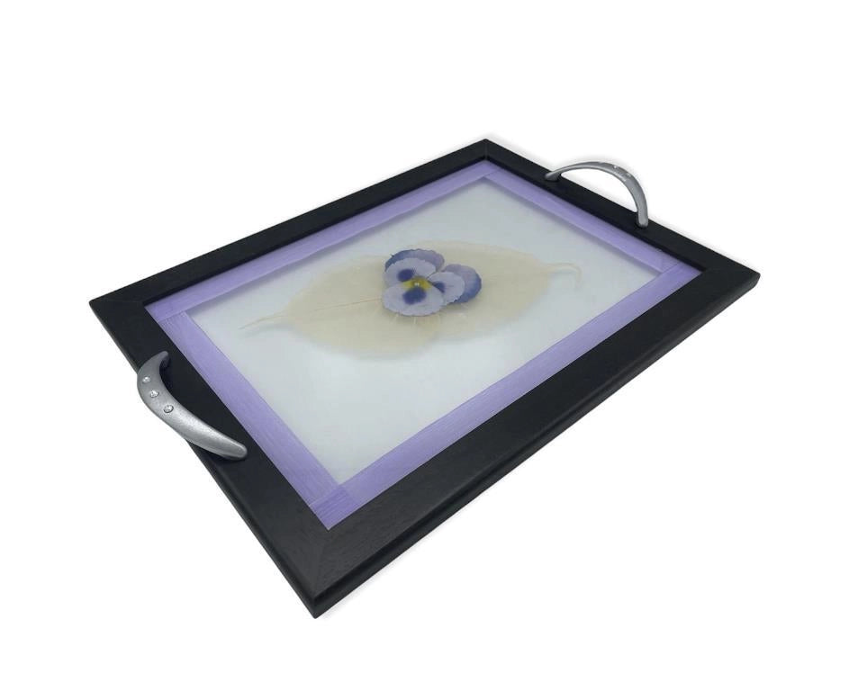 Vassoio in legno con manici panse' wenge 44 x 31 cm