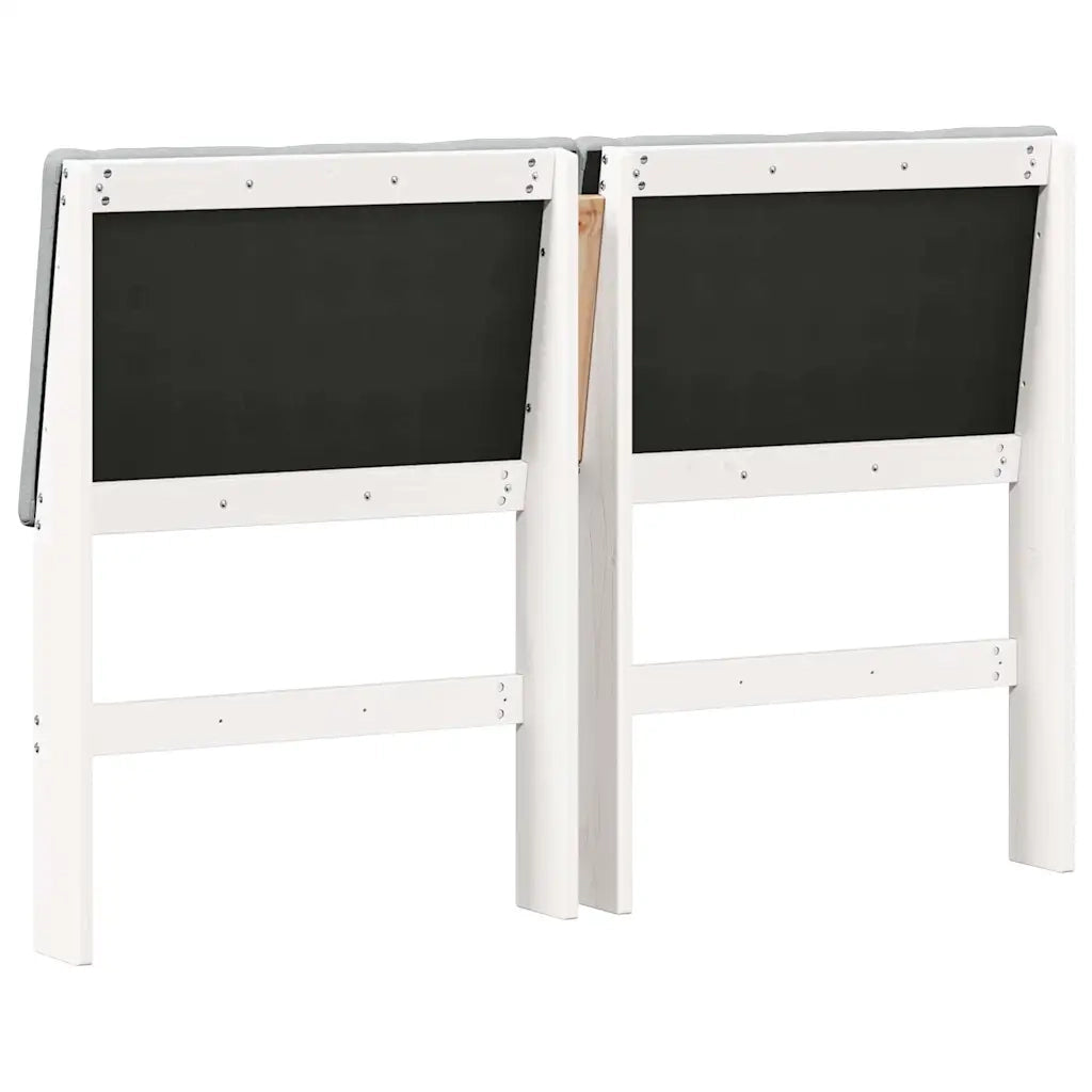 Testiera imbottita-Testiera con Cuscini-Testata Grigio chiaro 150 cm Pino massello 649566