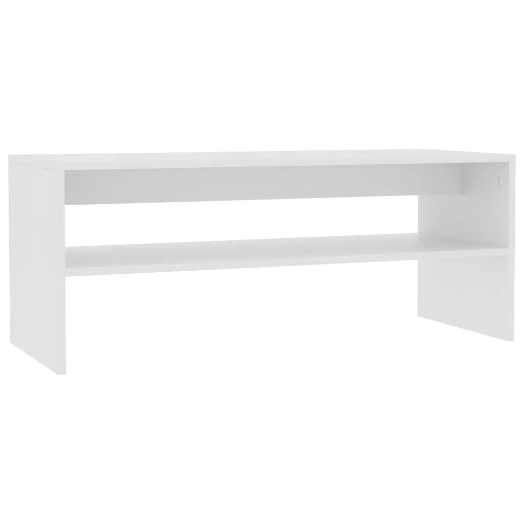 Tavolino da Salotto Bianco 100x40x40 cm in Legno Multistrato 800126
