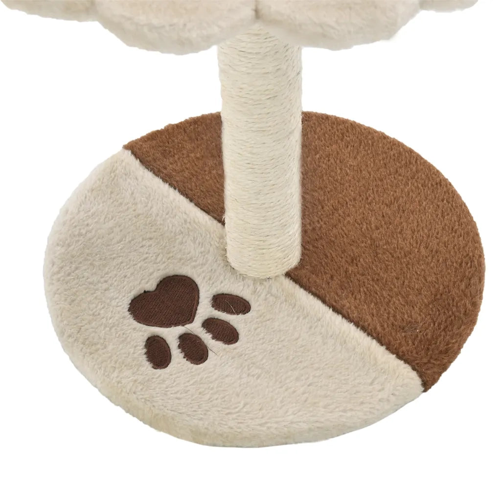 Albero per Gatti con Tiragraffi in Sisal 40 cm Beige e Marrone CFW3792811