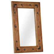 Specchio-Specchio Decorativo in Legno Massello di Acacia 50x80 cm
