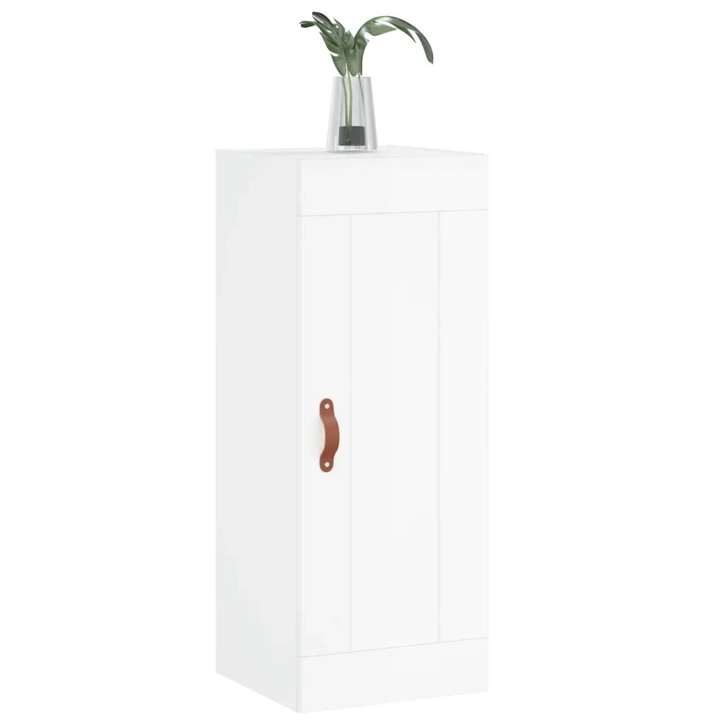 Mobile Parete Bianco Lucido 34,5x34x90 cm in Legno Multistrato 830478