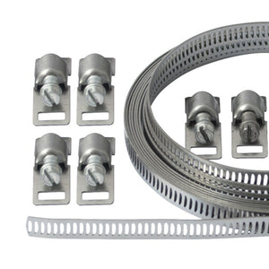 Kit nastro inox l 3 m, 8 cremagliere con adattatori