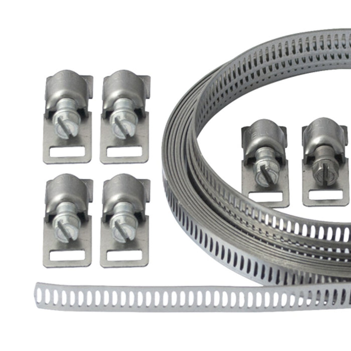 Kit nastro inox l 3 m, 8 cremagliere con adattatori