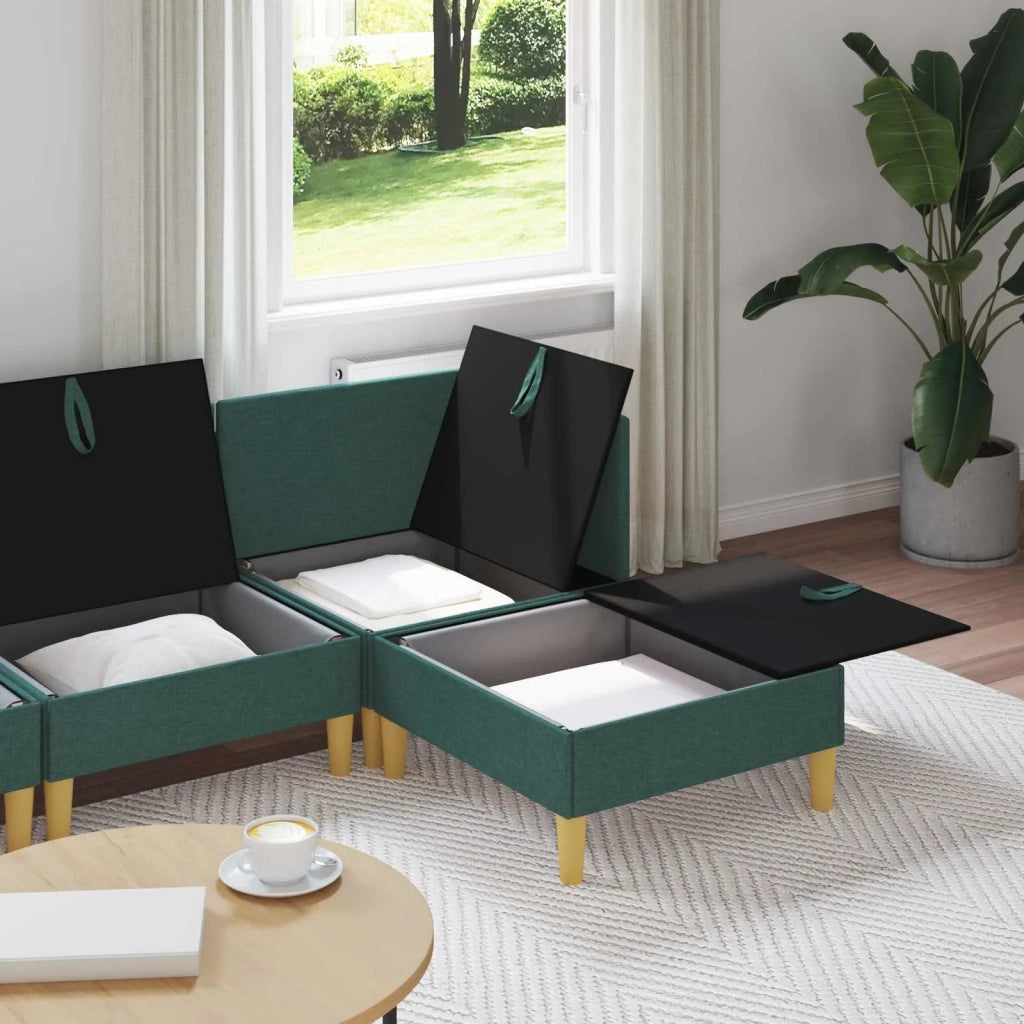 Set di divani modulari con spazio di archiviazione 4 pcs